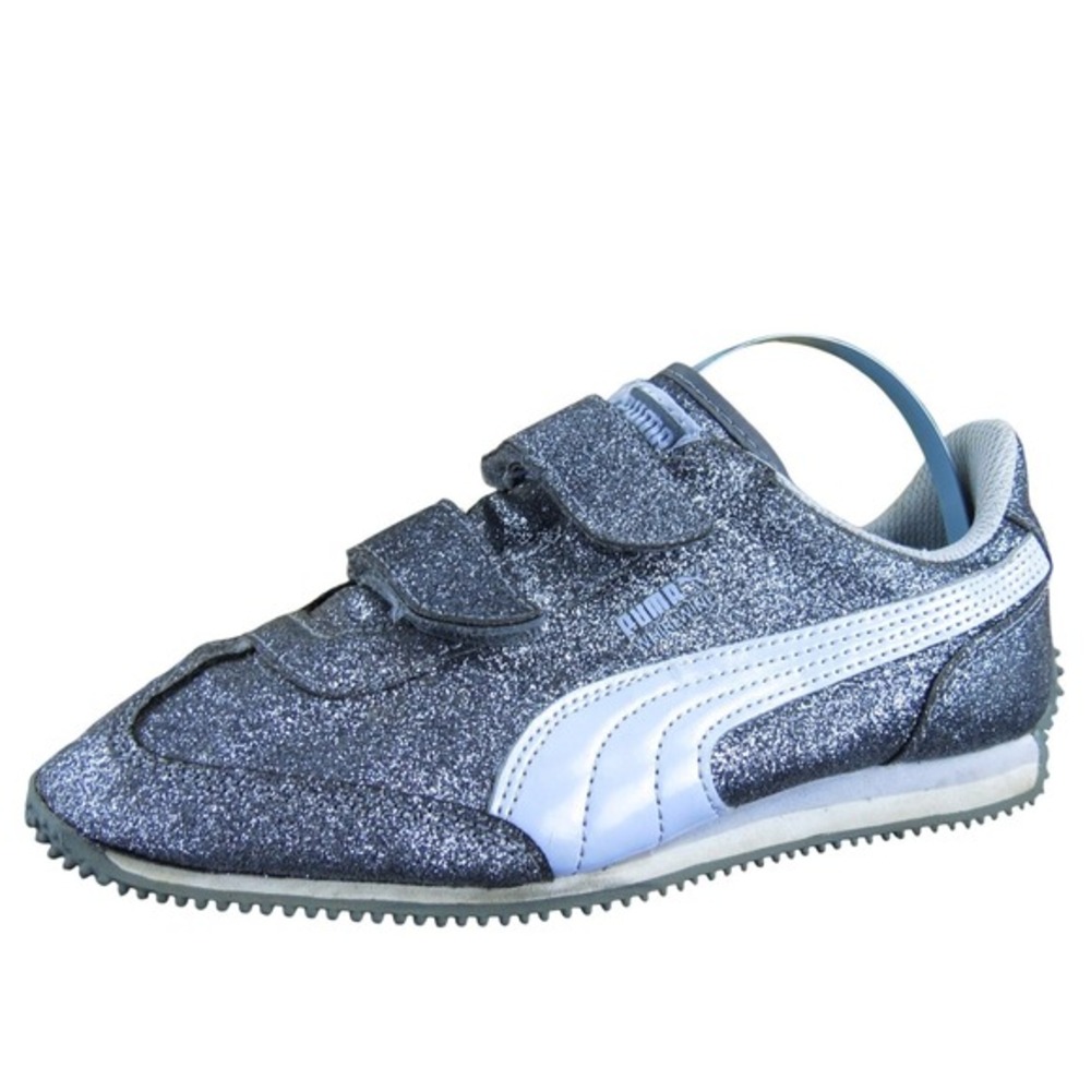 PUMA Sneaker Sparkle Girl Y 3‎ Medium Athletic Silver Synthetic Hook & Loop